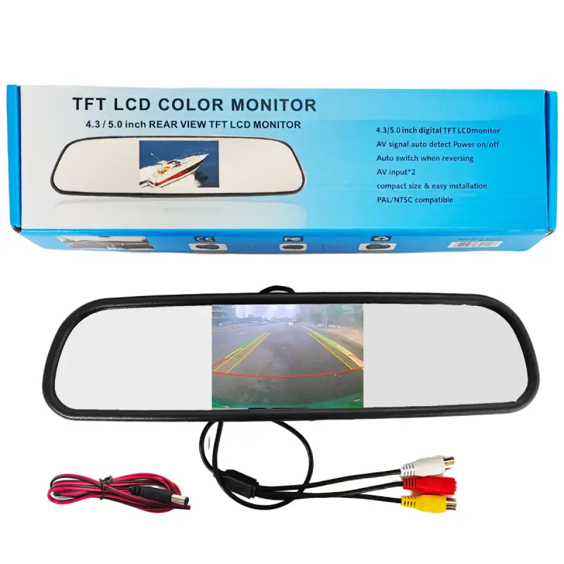 Rétroviseur Écran TFT LCD 4.3"/5" avec Caméra de Recul