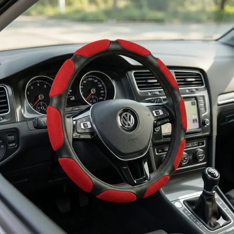 Cache Volant Sport Rouge & Noir – Confort et Style pour Voiture en Tunisie