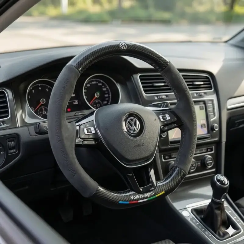 Cache Volant Sport Carbone Volkswagen – Antidérapante & Confort Premium