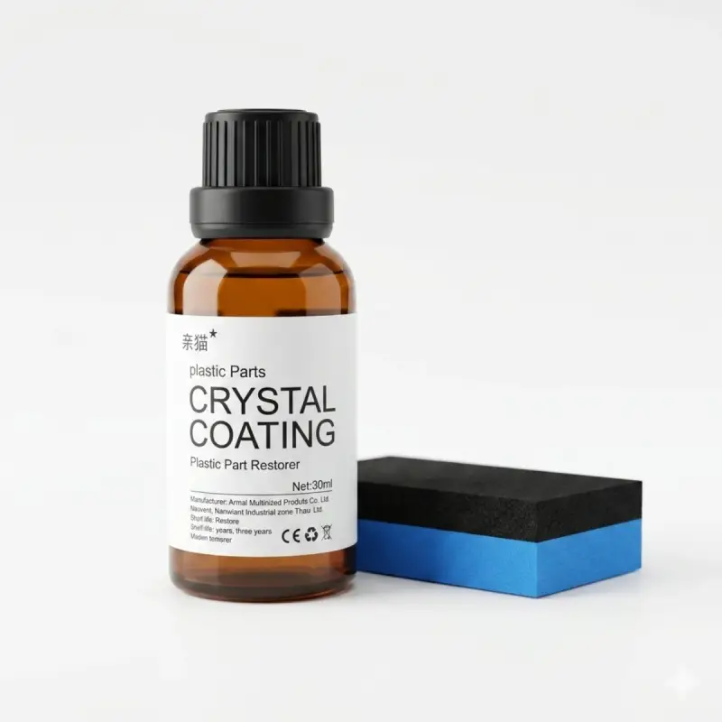 Crystal Coating Plastic Parts – Revêtement Céramique Plastiques Auto 30ml – Restauration & Protection Longue Durée