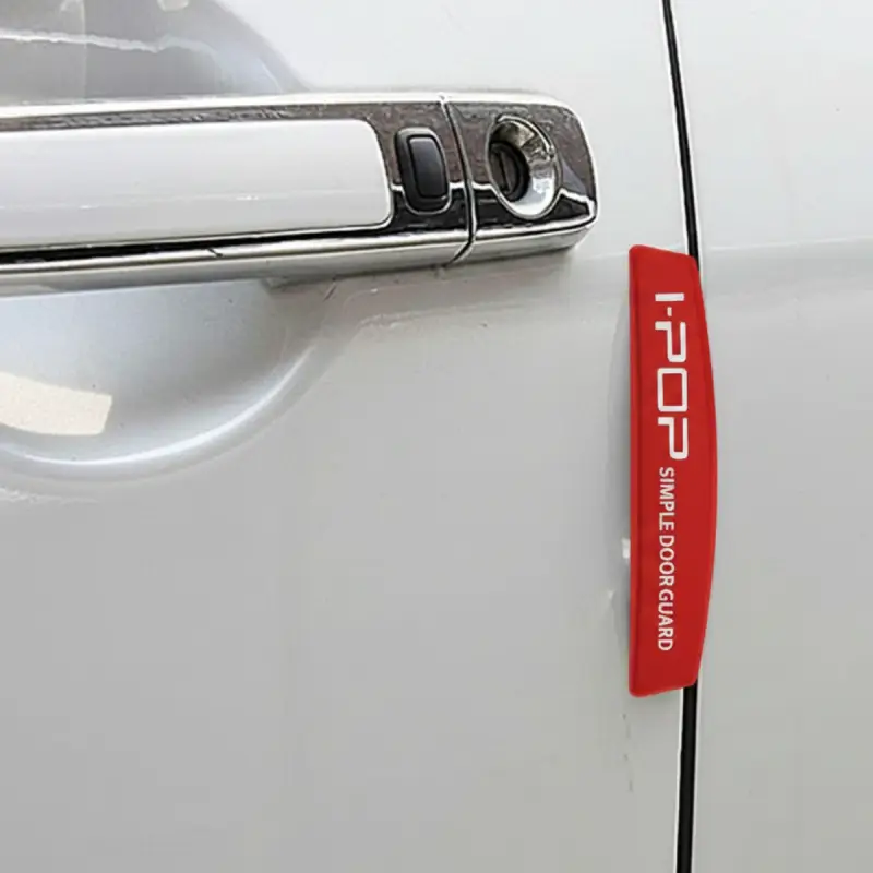 Kit Protège-Bords de Portière I-POP Euro Door Guard – 4 pcs Anti-Rayures – Coussin Souple – Rouge