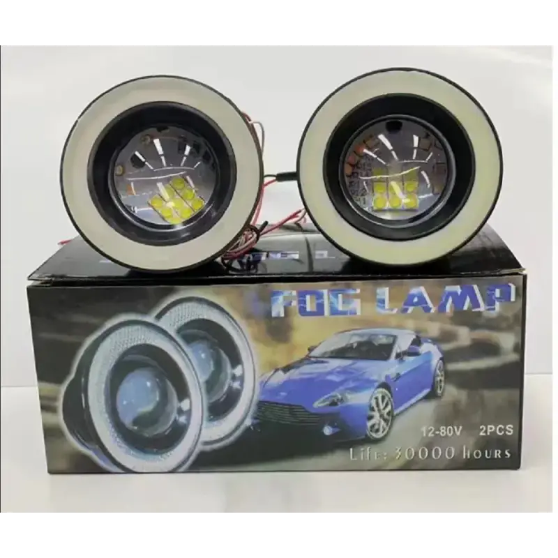 Feux antibrouillard LED Angel Eye 12-80V avec anneau lumineux – 2 pièces Tunisie
